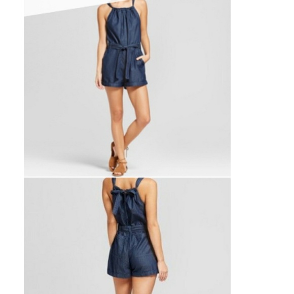 🆕⭐Plus size Denim chambray shorts romper - Picture 5 of 7